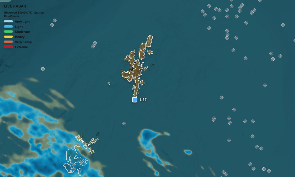 Current CHOPPERS APP Live Rain Radar over the UK and North Sea